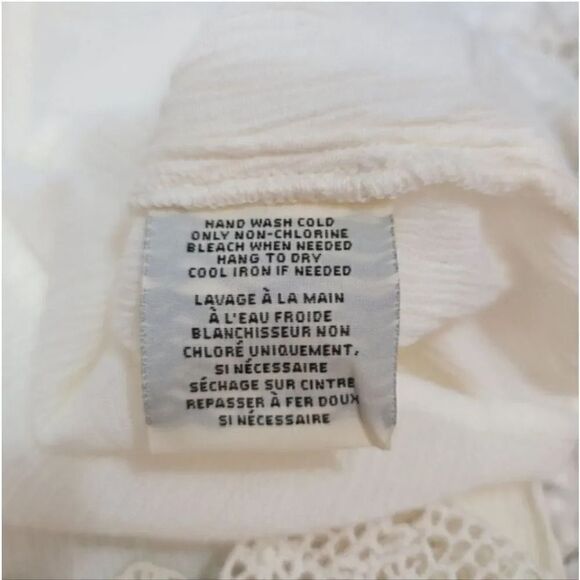 NEW Vintage 90's Denim & Supply Ralph Lauren Crochet Crepe Boho Blouse Size M - Picture 8 of 9